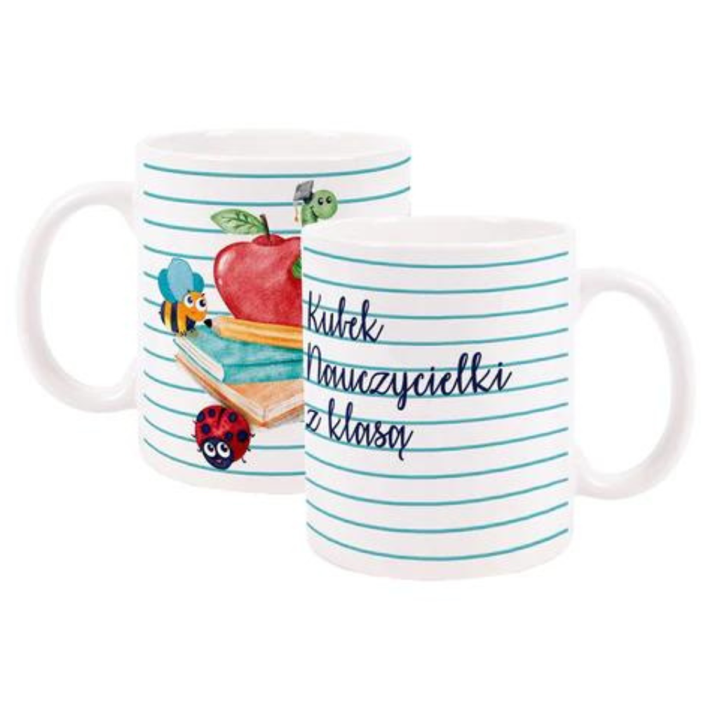 Prezent na dzień nauczyciela KUBEK DLA NAUCZYCIELKI Z KLASĄ