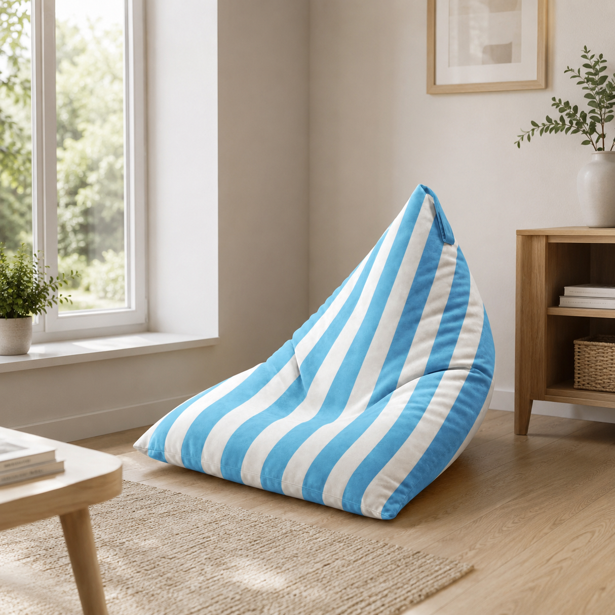 Pufa Pillow XXL VELVET Paski Kolorowe