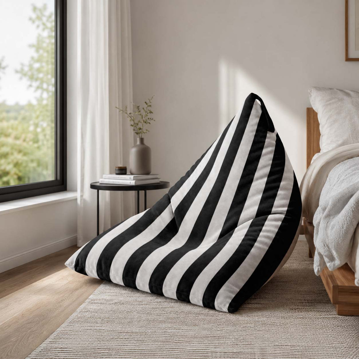 Pufa Pillow XL VELVET Paski Kolorowe