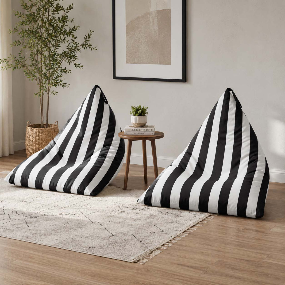 Pufa Pillow XL OXFORD Paski Kolorowe