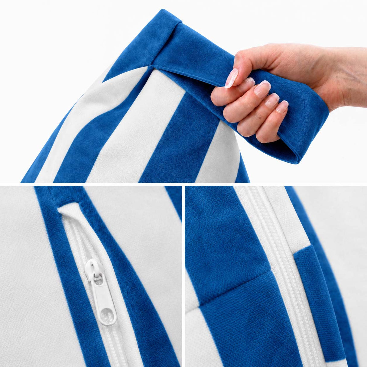 Pufa Pillow XL VELVET Paski Kolorowe