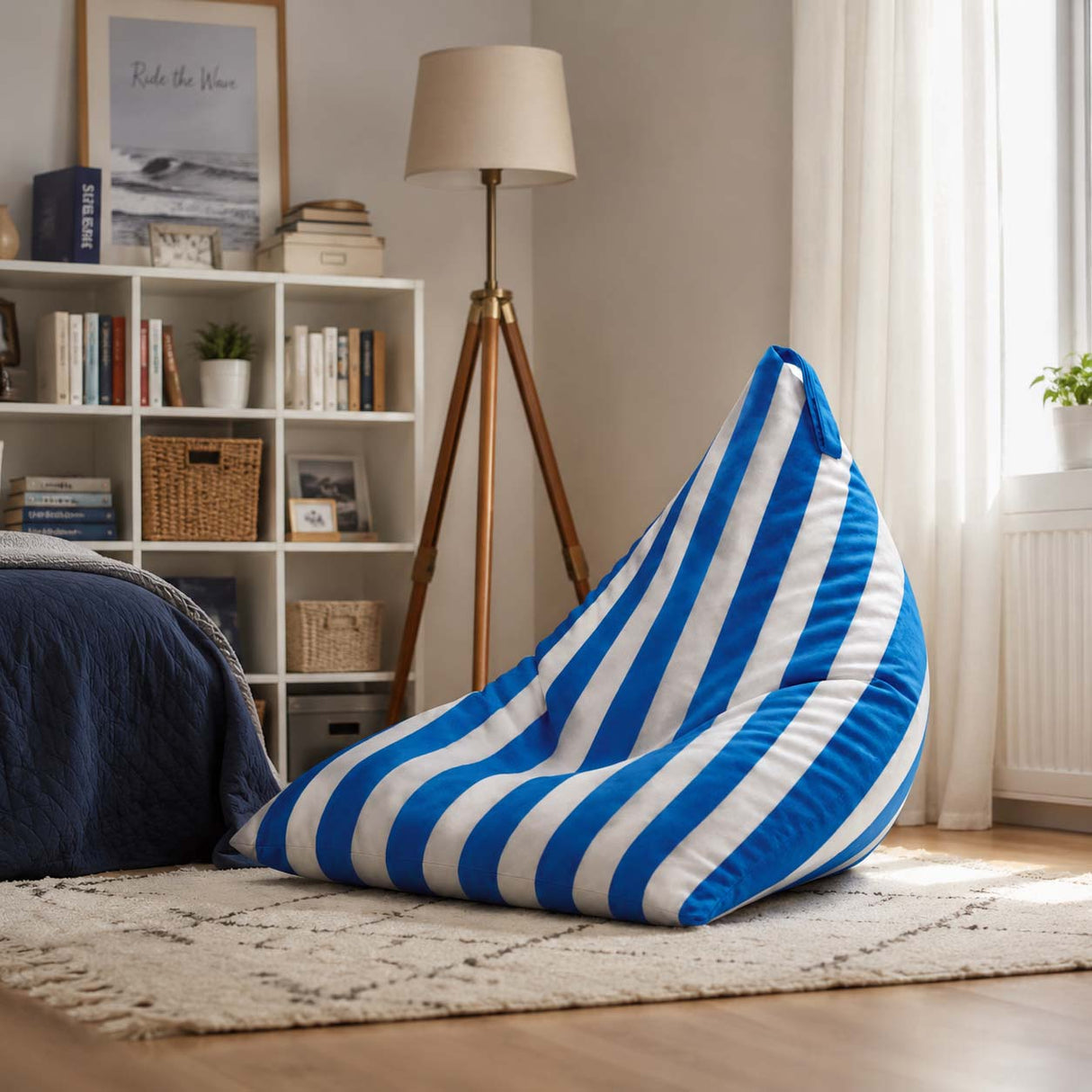Pufa Pillow XL VELVET Paski Kolorowe