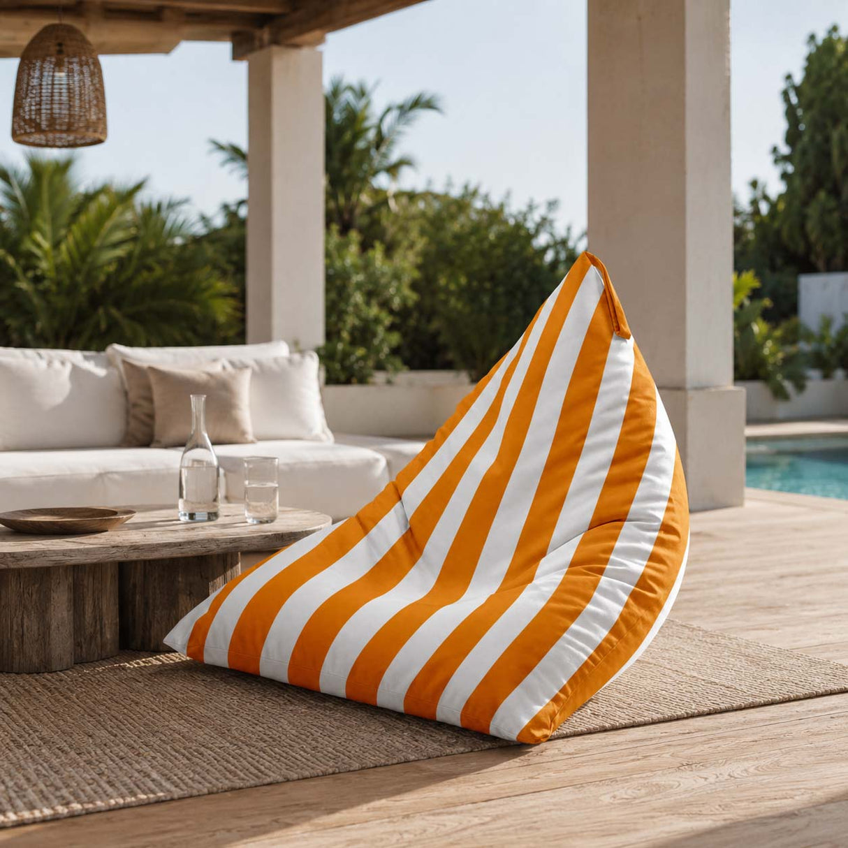 Pufa Pillow XL OXFORD Paski Kolorowe
