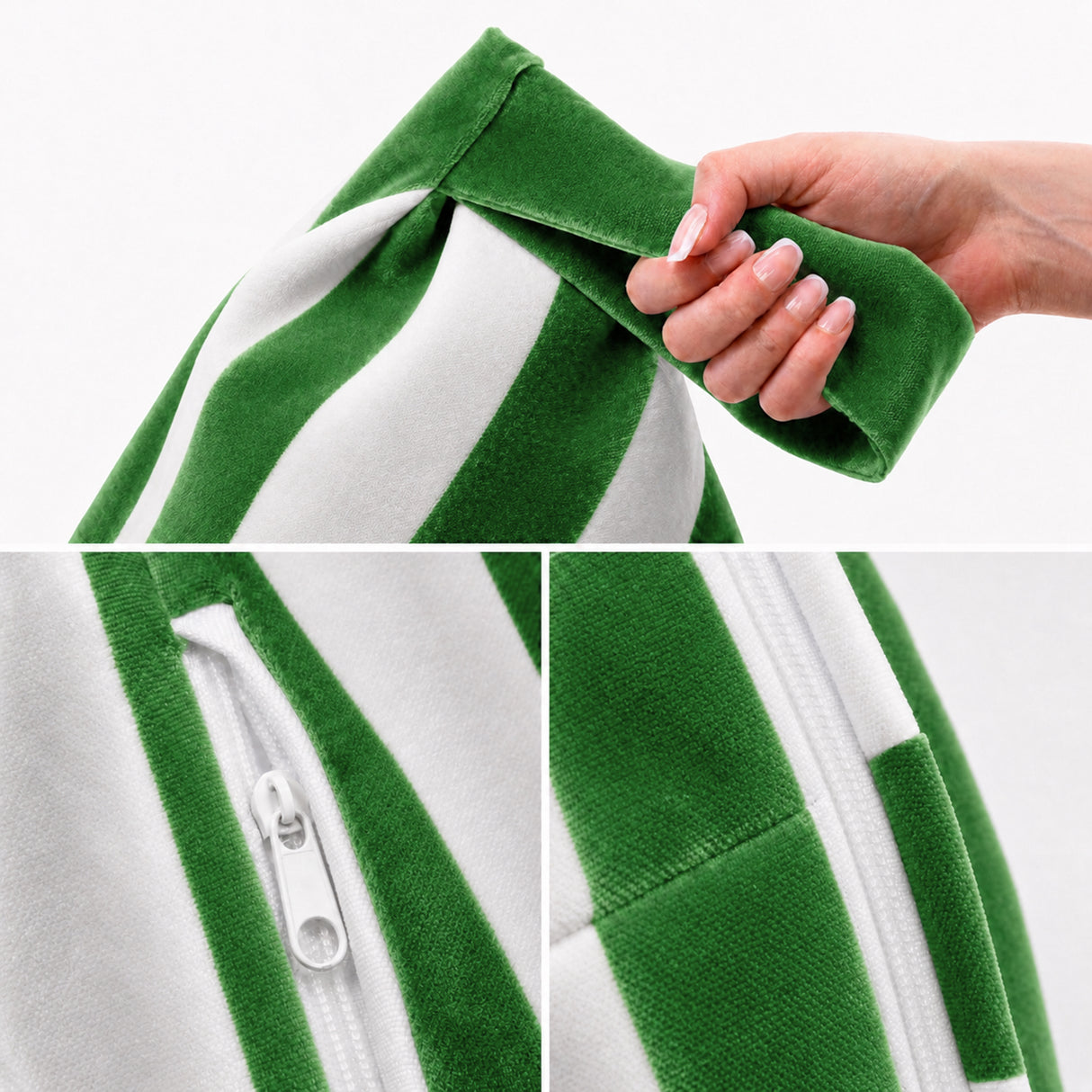 Pufa Pillow XL VELVET Paski Kolorowe