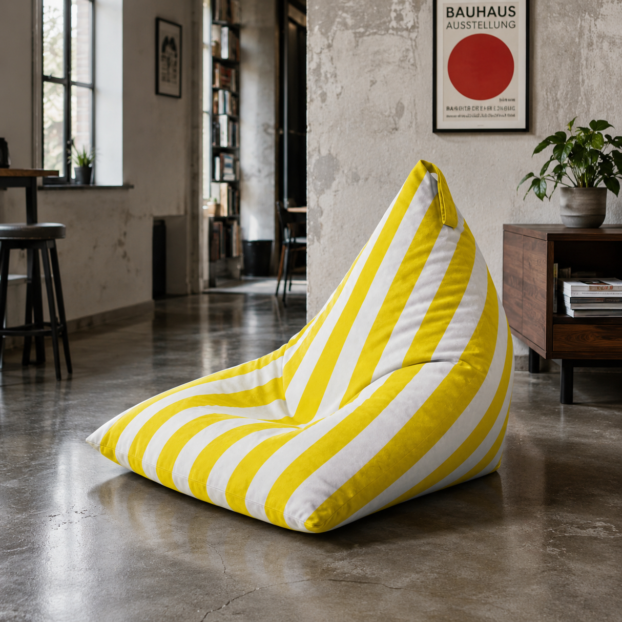 Pufa Pillow XL VELVET Paski Kolorowe