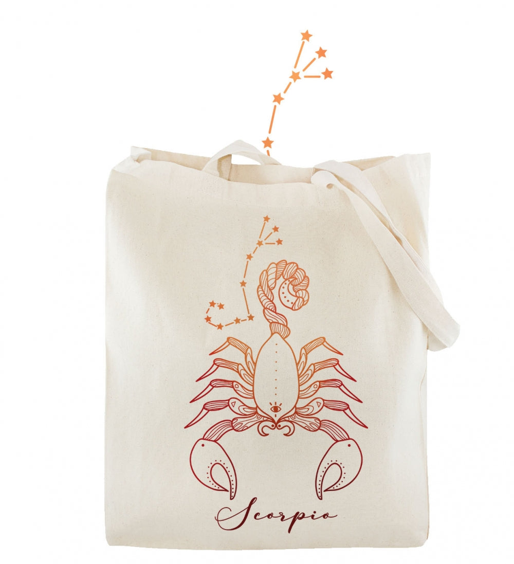 Torba bawełniana z nadrukiem Ecru SKORPION