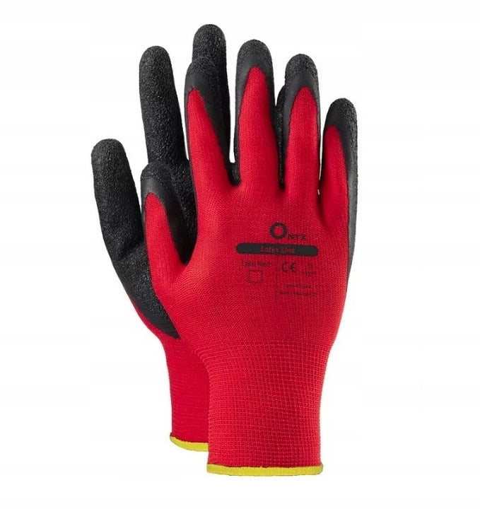 Rękawice robocze porowate lateksowe 12 par S-XXL