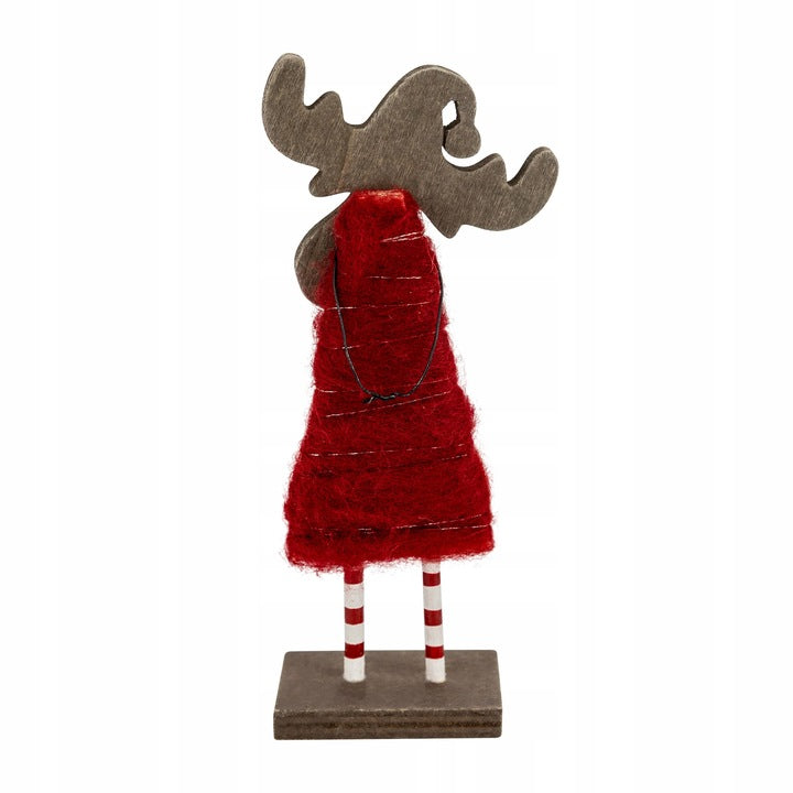 Figurka świąteczna RENIFER z drewna stojąca