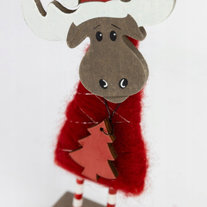 Figurka świąteczna RENIFER z drewna stojąca