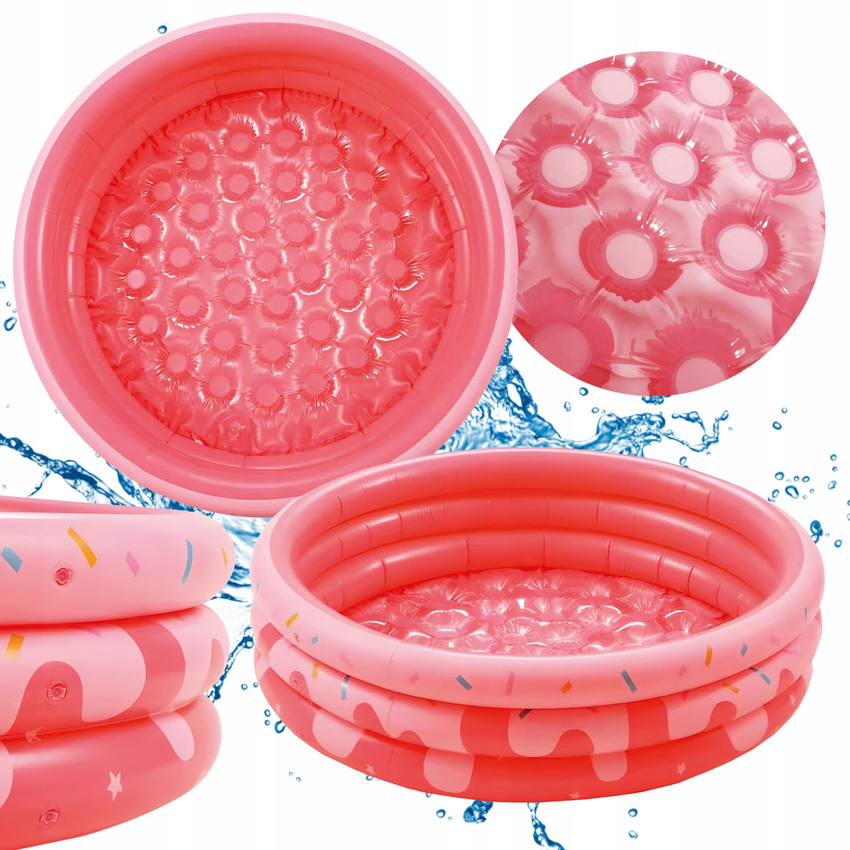 Basen Ogrodowy dla Dzieci Miękkie Dno Różowy