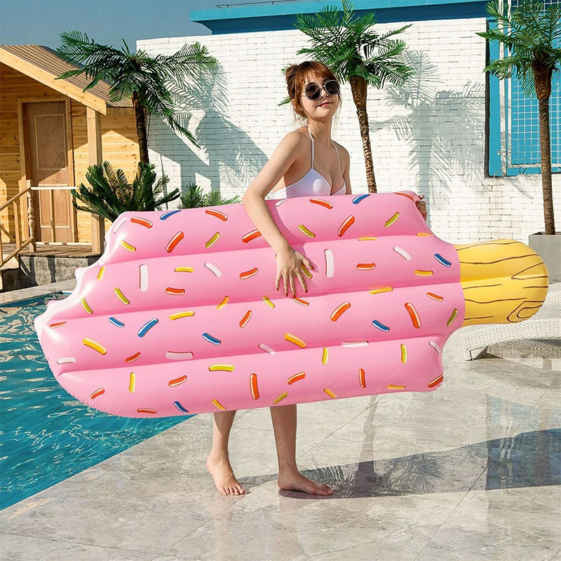 Materac do Pływania Lód na Patyku Różowy