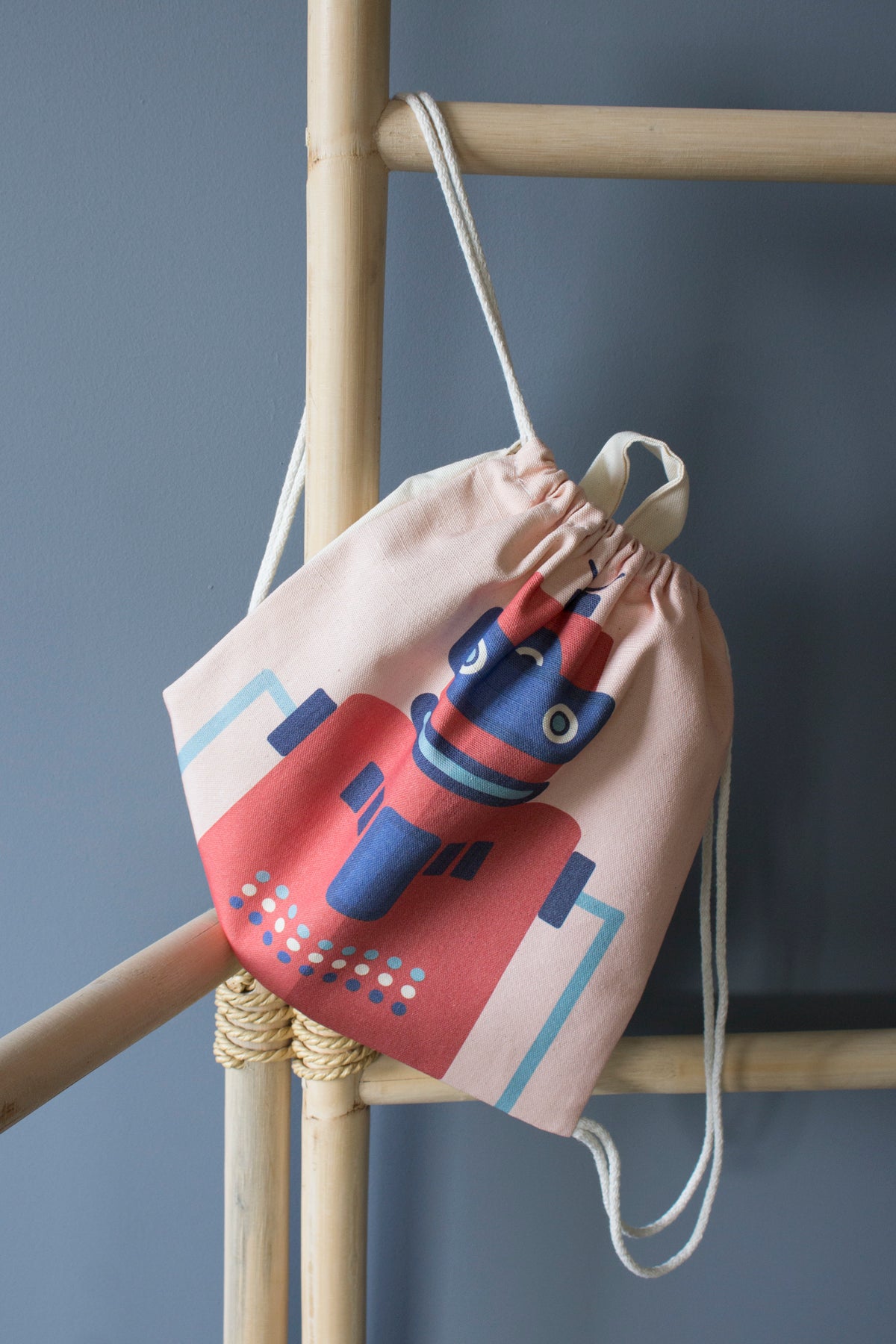 Plecak worek bawełniany Czerwony Robot