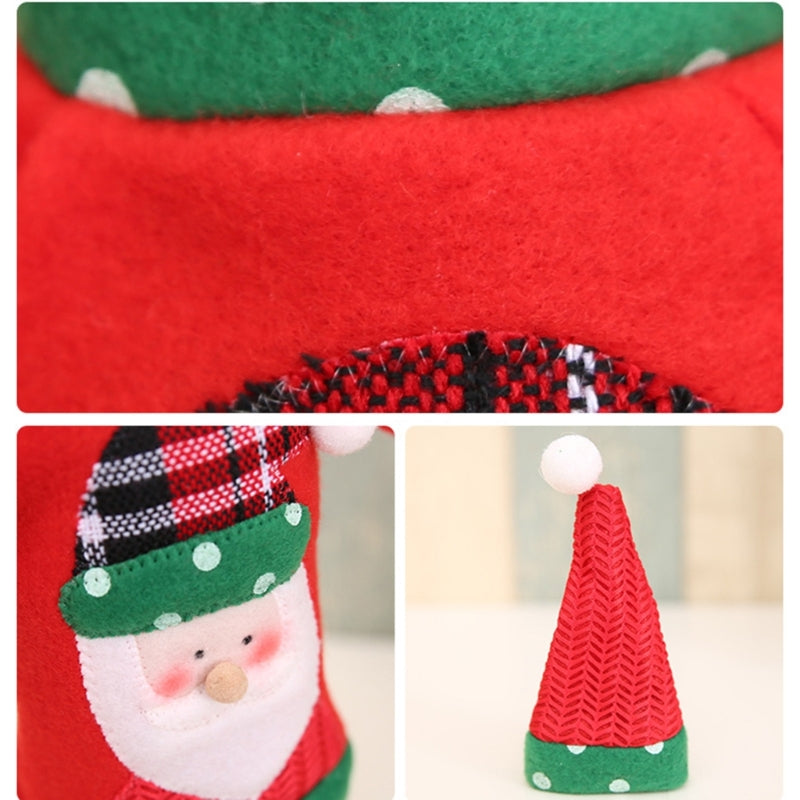 Świąteczne pokrowce na butelki z czapeczką