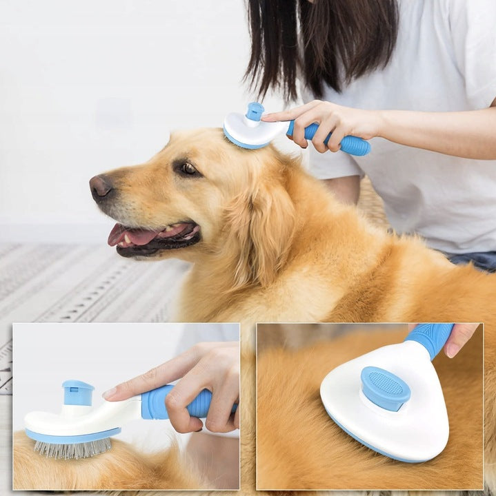 Szczotka do Sierści Samoczyszcząca Niebieska