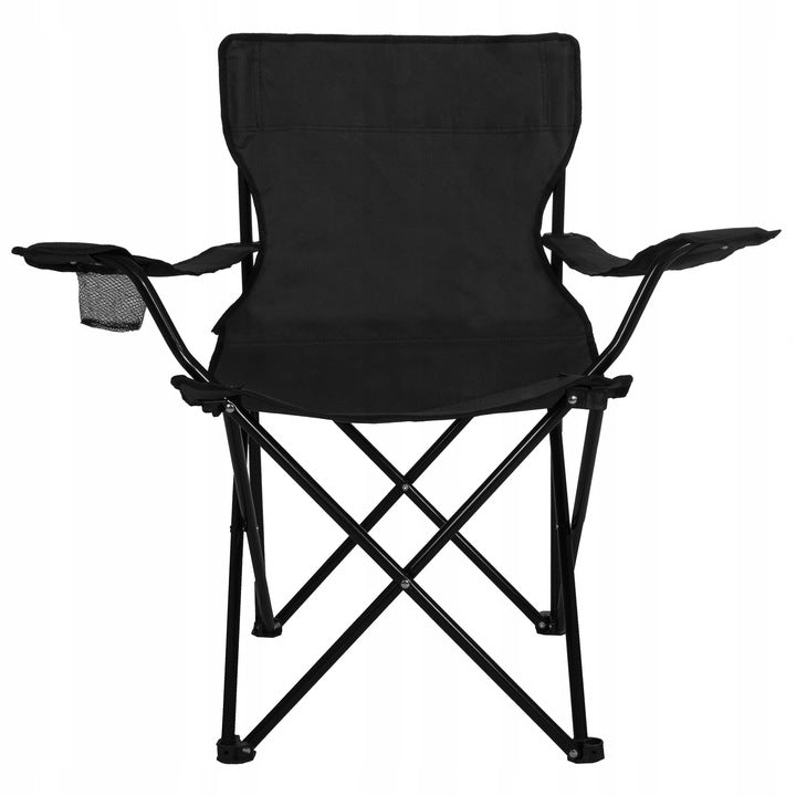 Składane krzesło turystyczne XXL – wędkarskie, kempingowe, z pokrowcem
