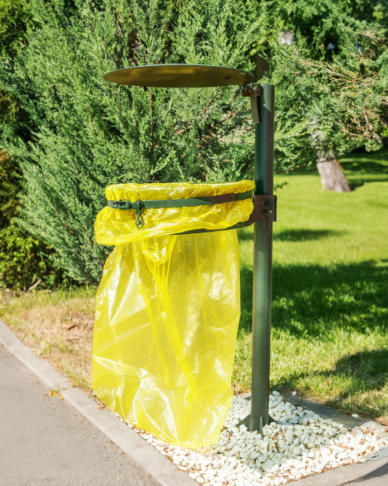 Worki na śmieci z recyklingu żółte 120 L