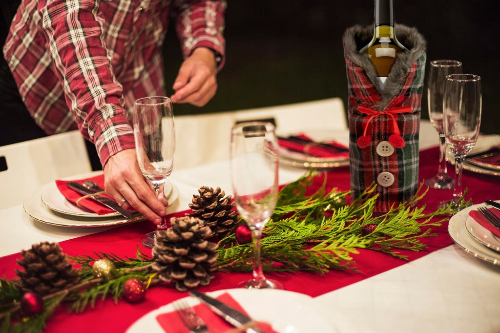 Pokrowiec na butelki świąteczny