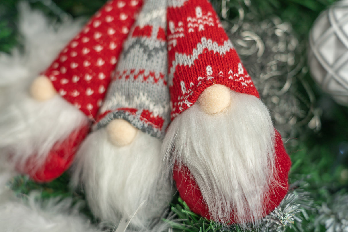 Zawieszki na choinkę dekoracyjne 4szt. GNOMY ŚWIATECZNE