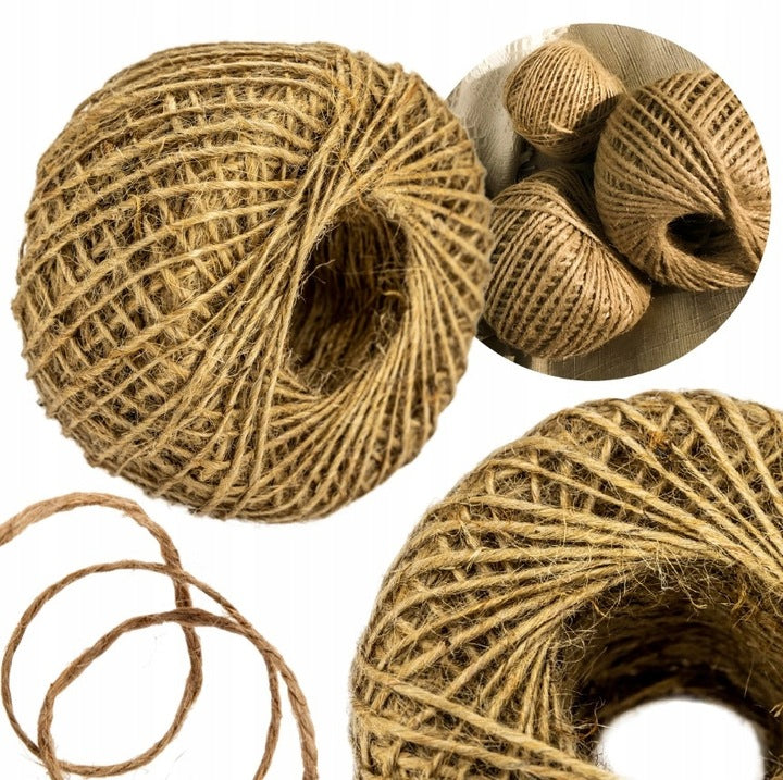 Sznurek jutowy 1,5mm 200m ozdobny NATURALNY 165g