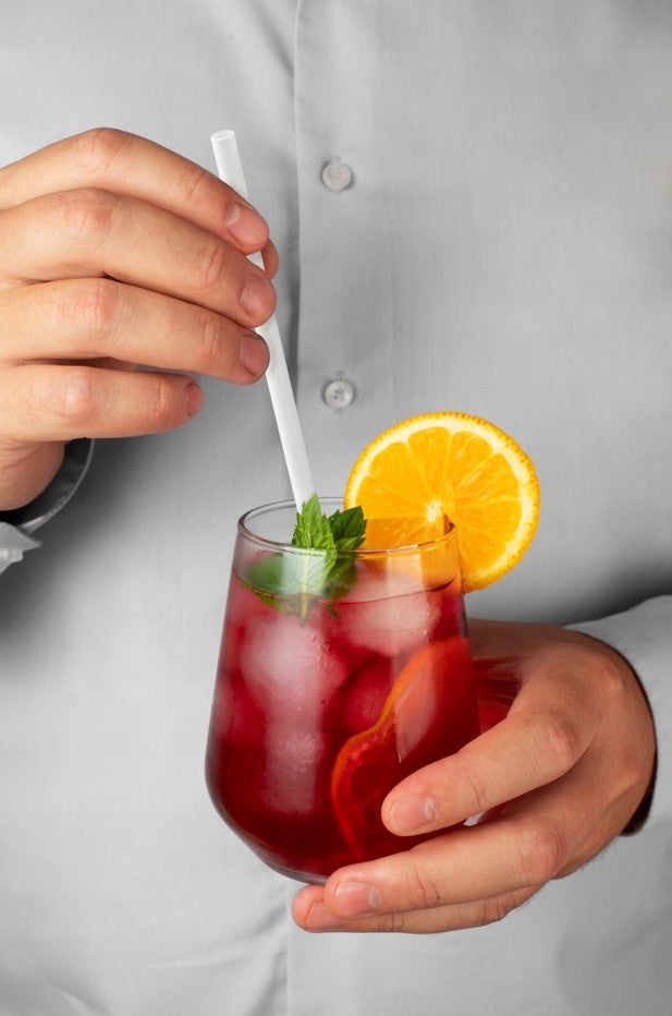 Słomki Papierowe Grube Białe 1500 szt.