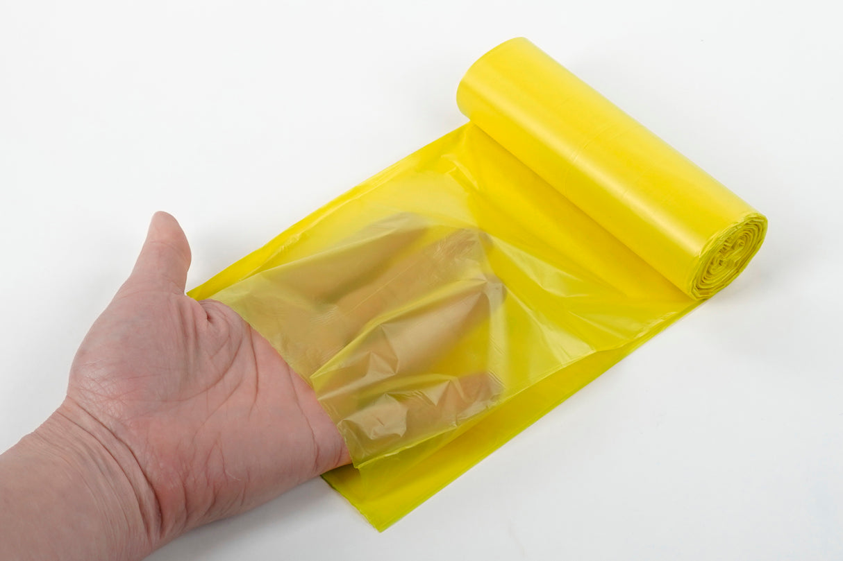 Żółte worki na śmieci z recyklingu