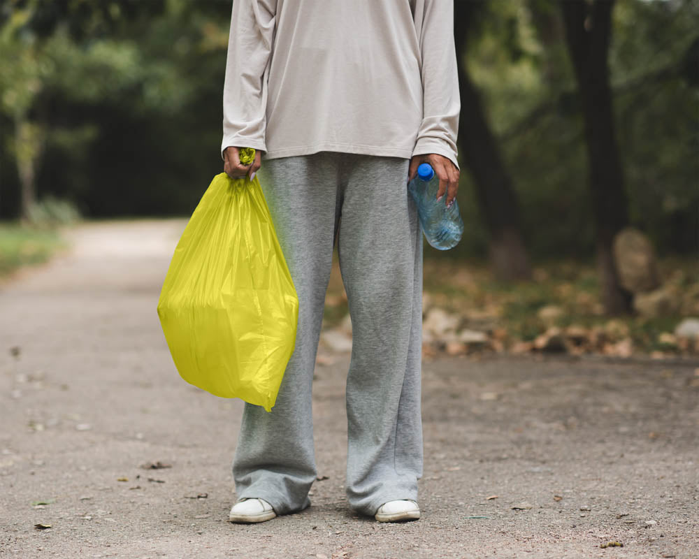 Wytrzymałe żółte worki na śmieci 60 L