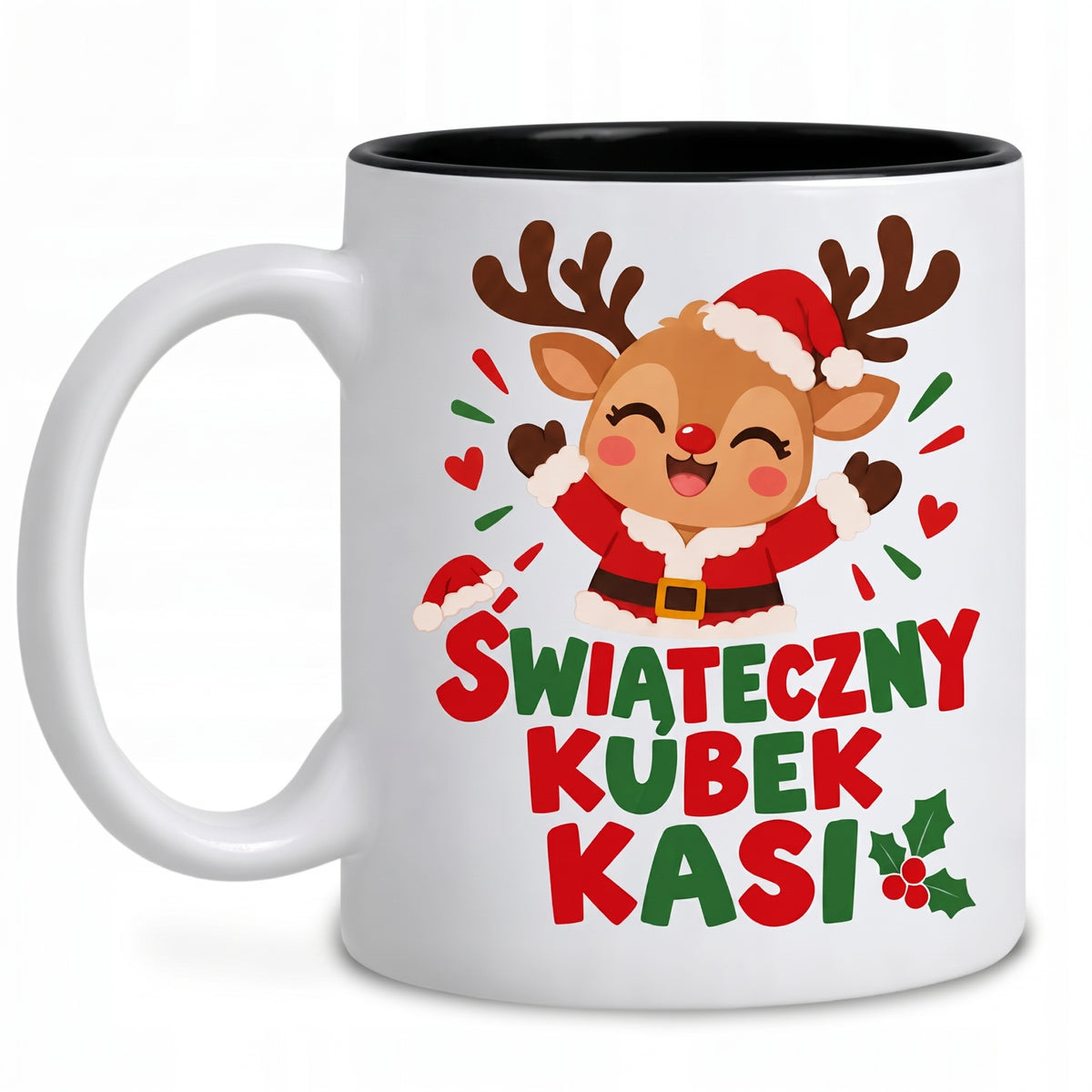 Kubek świąteczny z Imieniem Czarny