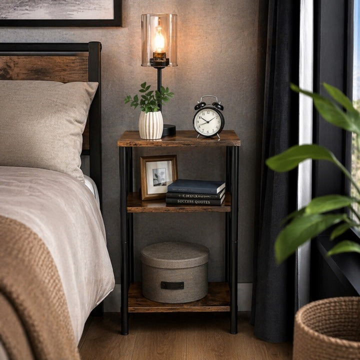 Szafka nocna loft z półkami
