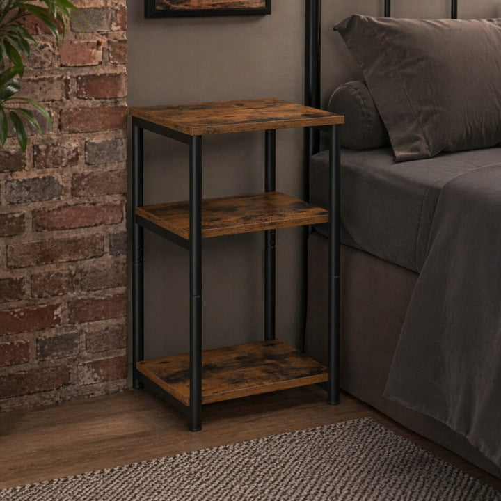 Szafka nocna loft z półkami