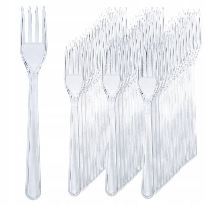 Sztućce plastikowe widelce 50 sztuk