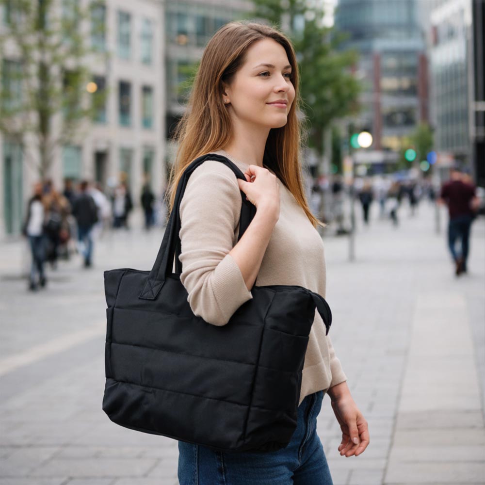 Czarna Pikowana Torba Damska