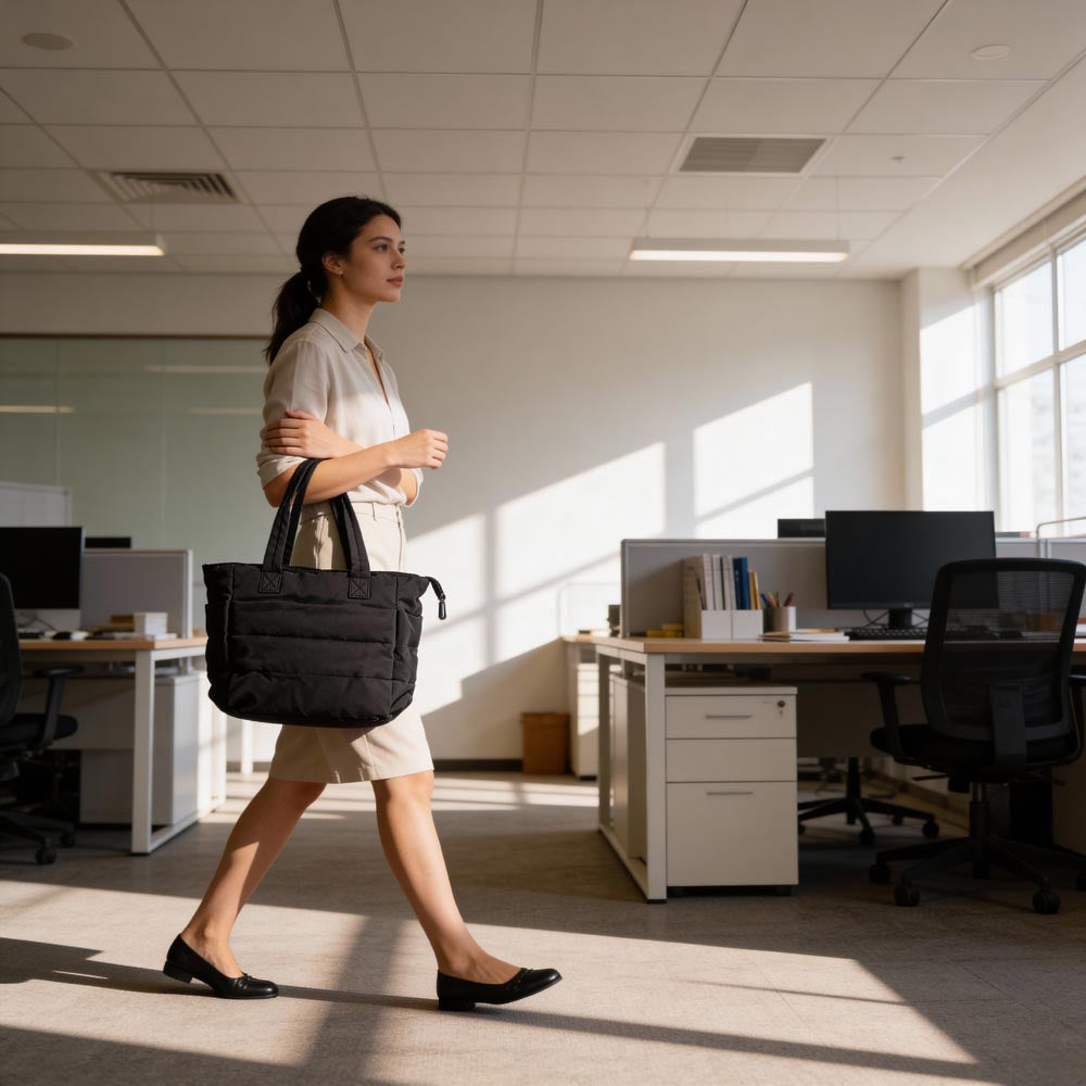 Czarna Pikowana Torba Damska