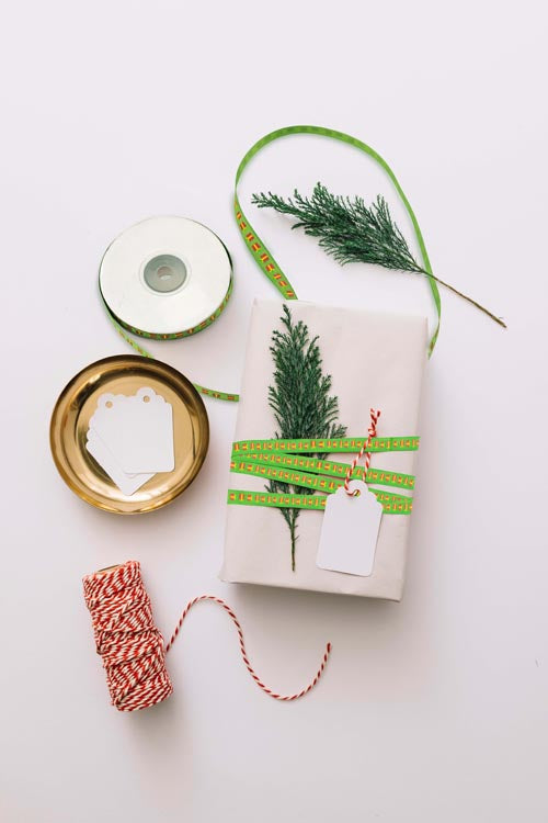 Tasiemka wstążka ZIELONA ŚWIĄTECZNA PREZENT