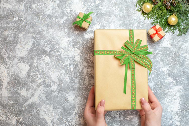 Tasiemka wstążka ZIELONA ŚWIĄTECZNA PREZENT