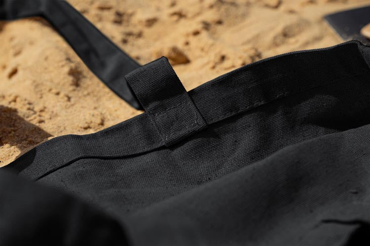 Torba Bawełniana 380x420mm Czarna Uchwyt: 70 cm