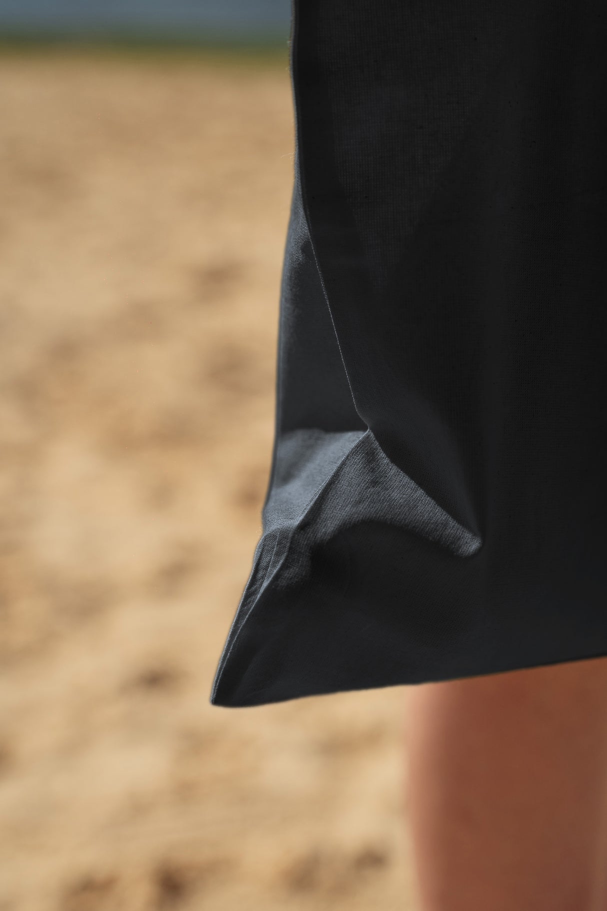 Torba bawełniana 380x420mm Czarna Uchwyt: 35 cm