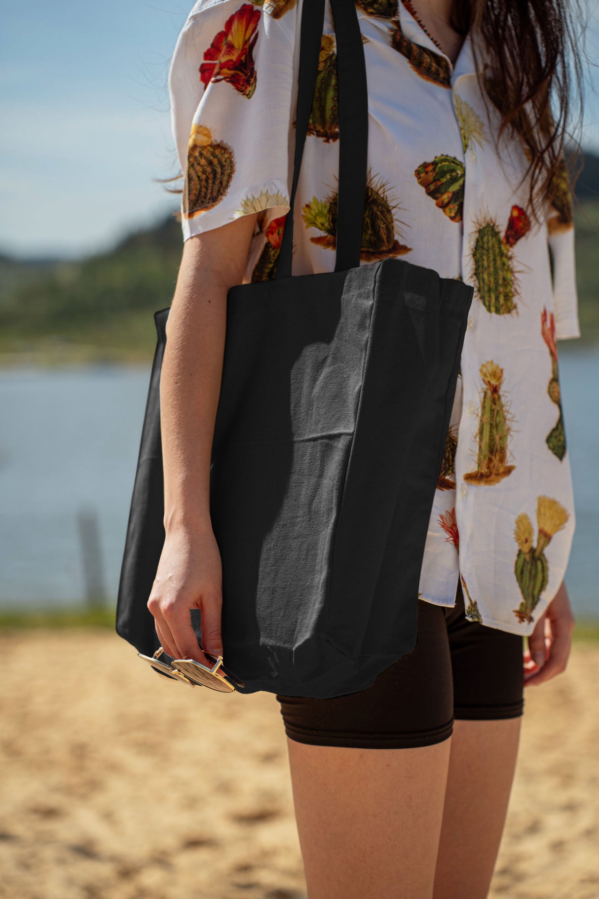 Torba bawełniana 380x80x80x420mm Czarna Uchwyt: 70cm