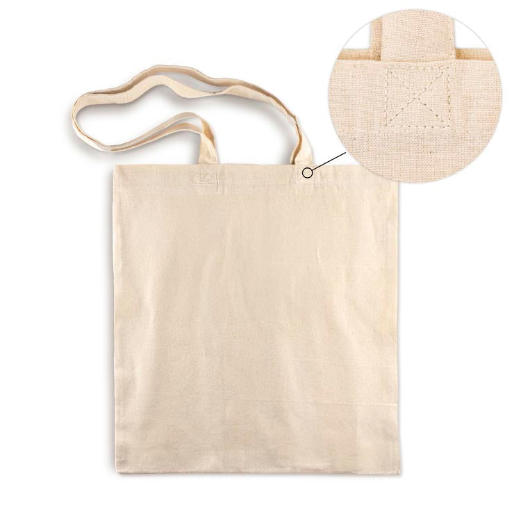 Torba Bawełniana 380x420mm Ecru Uchwyt: 70cm