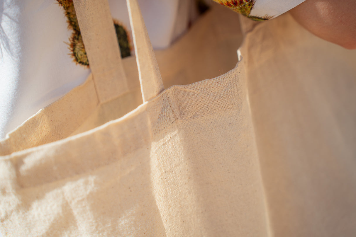 Torba bawełniana 380x420mm Ecru dekatyzowana Uchwyt: 70 cm