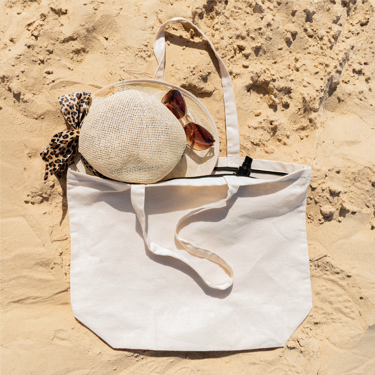 Torba bawełniana 510x150x380mm Ecru Uchwyt: 70 cm