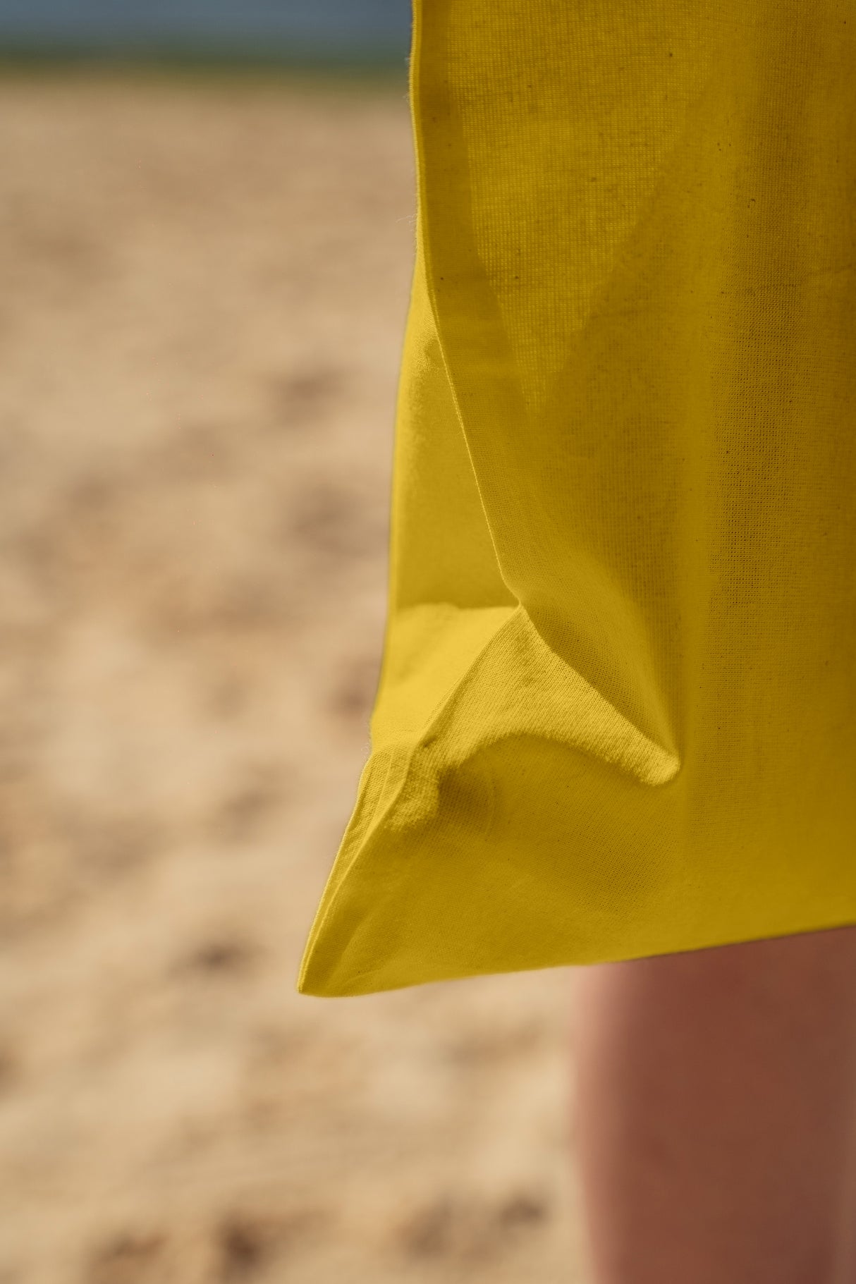 Torba bawełniana 380x420mm Żółta Uchwyt: 70 cm