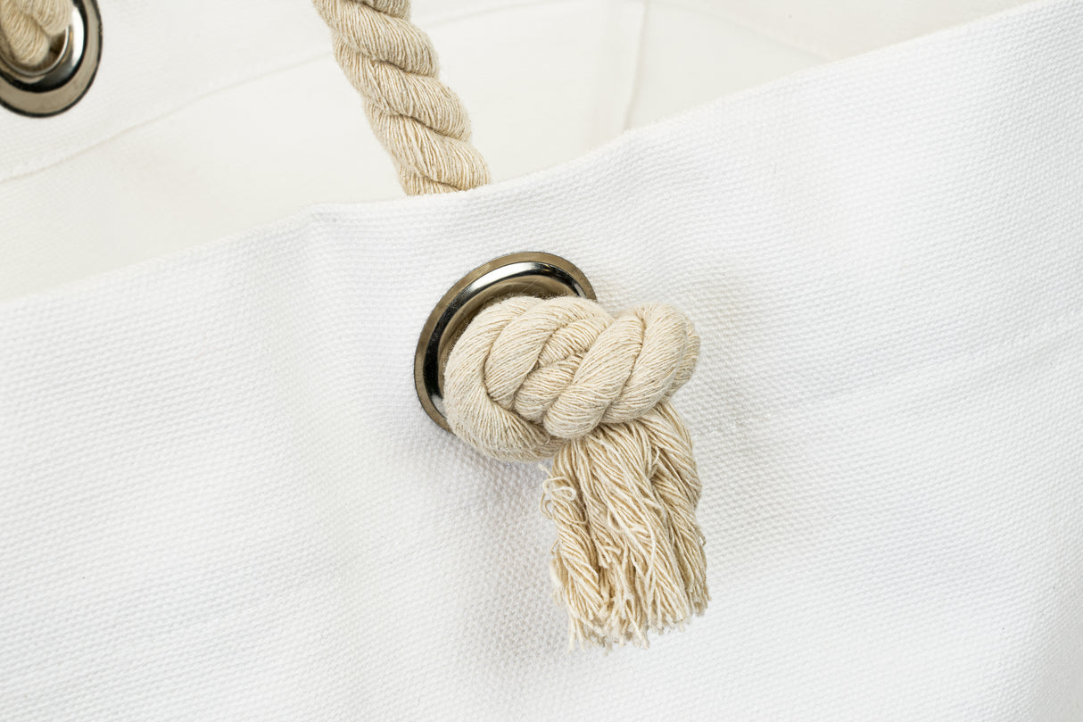 Torba bawełniana Biała 420x140x140x380mm Plażowa