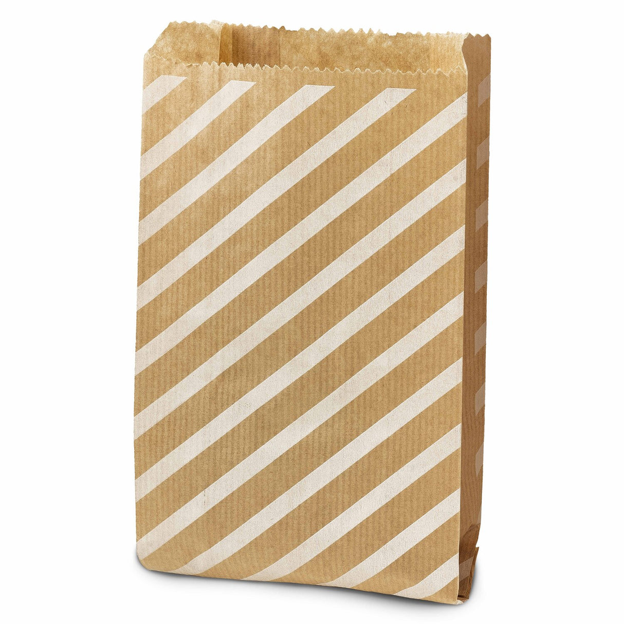 Torba fałdowa 120x210mm w paski Brązowa 25szt.