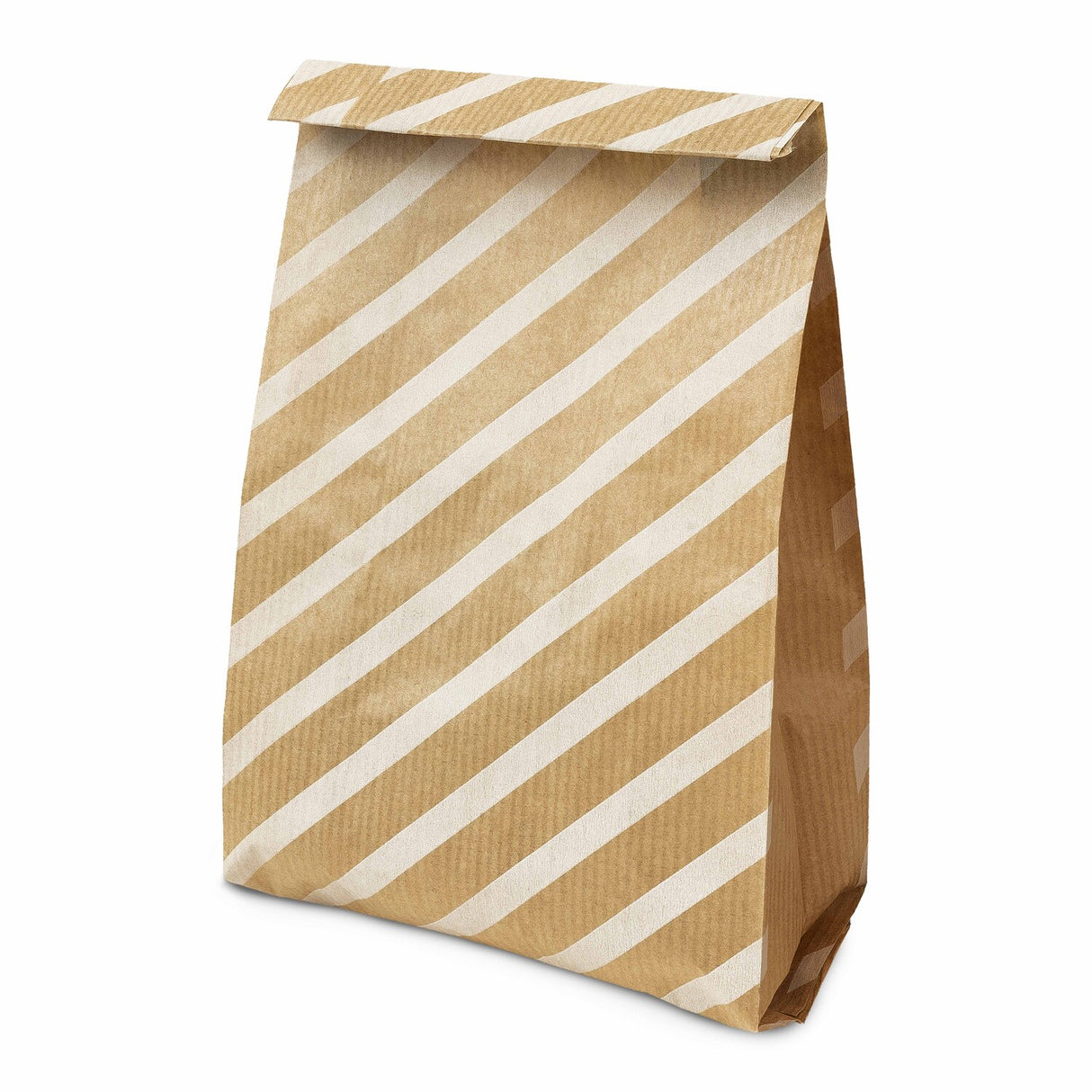 Torba fałdowa 120x210mm w paski Brązowa 25szt.