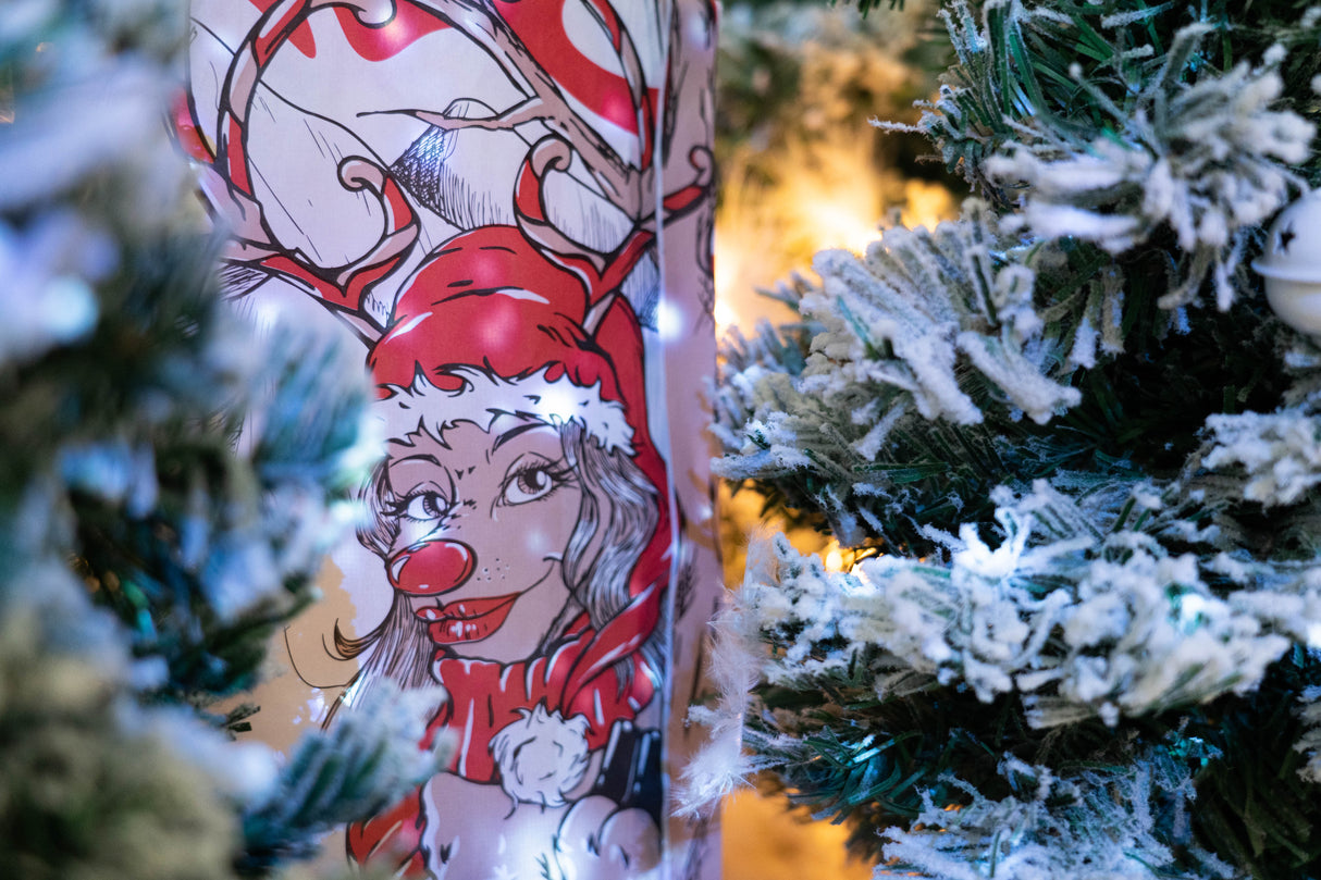 Torby papierowa świąteczne 180x80x360mm Para Reniferów 10szt.