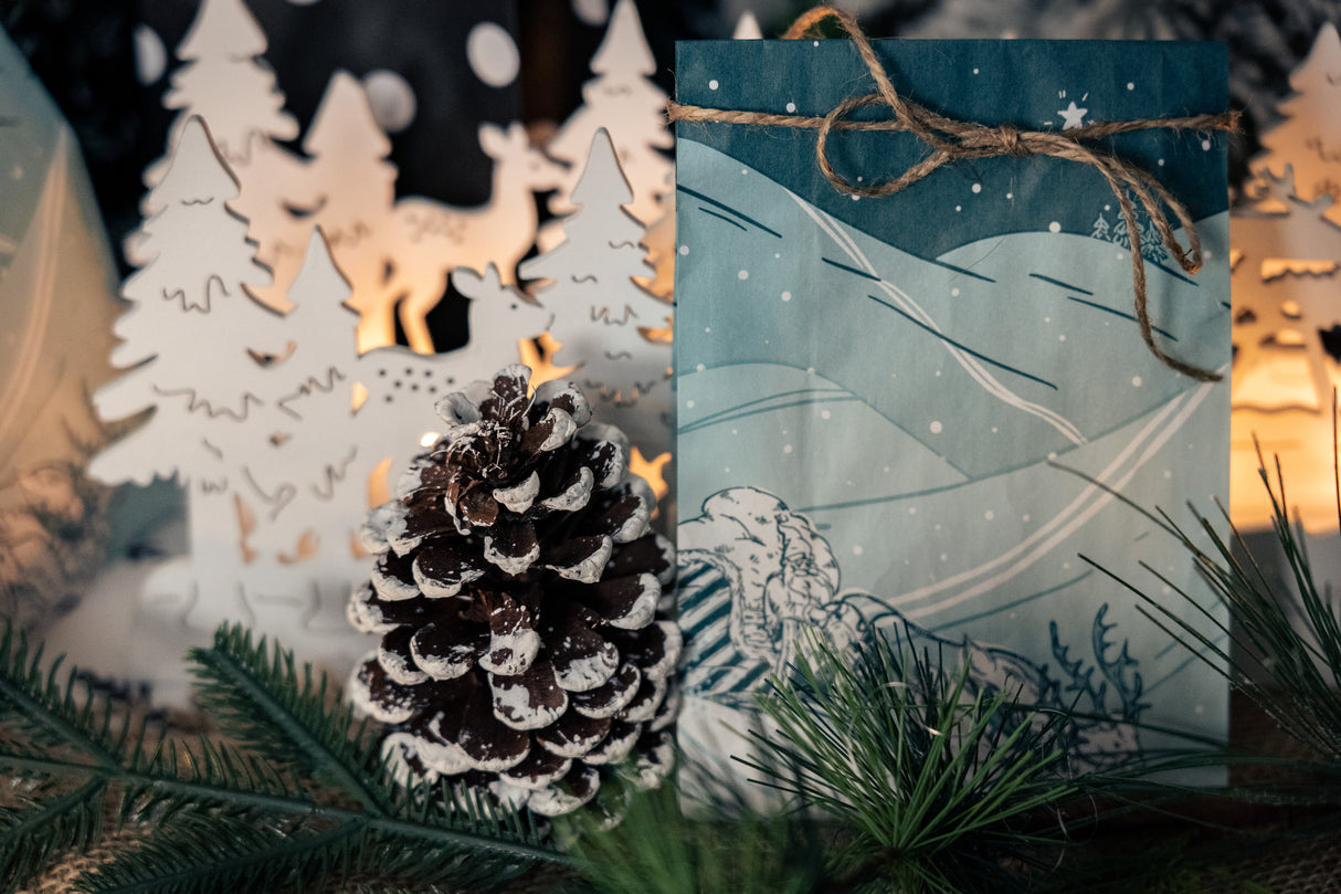 Torby papierowa świąteczne 120x50x220mm Choinka 25szt.