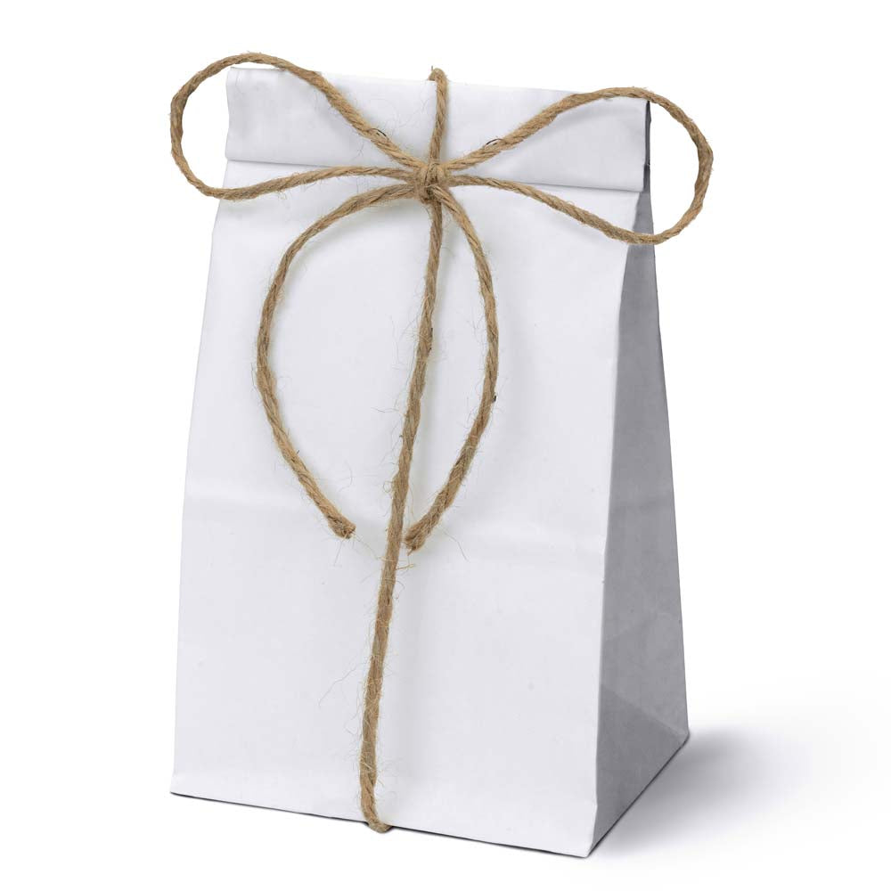 Torba papierowa klockowa 100x70x260mm Biała