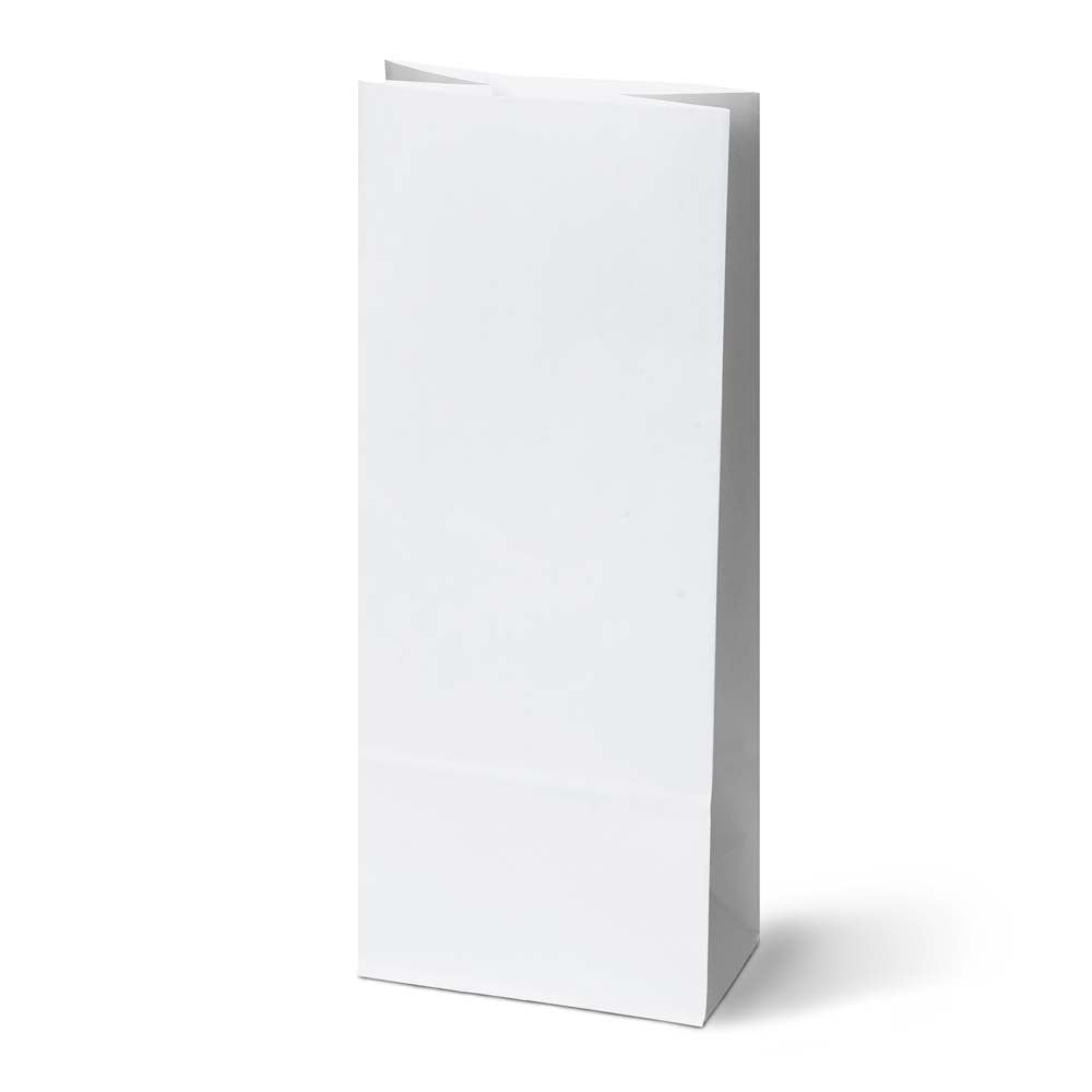 Torba papierowa klockowa 100x70x260mm Biała