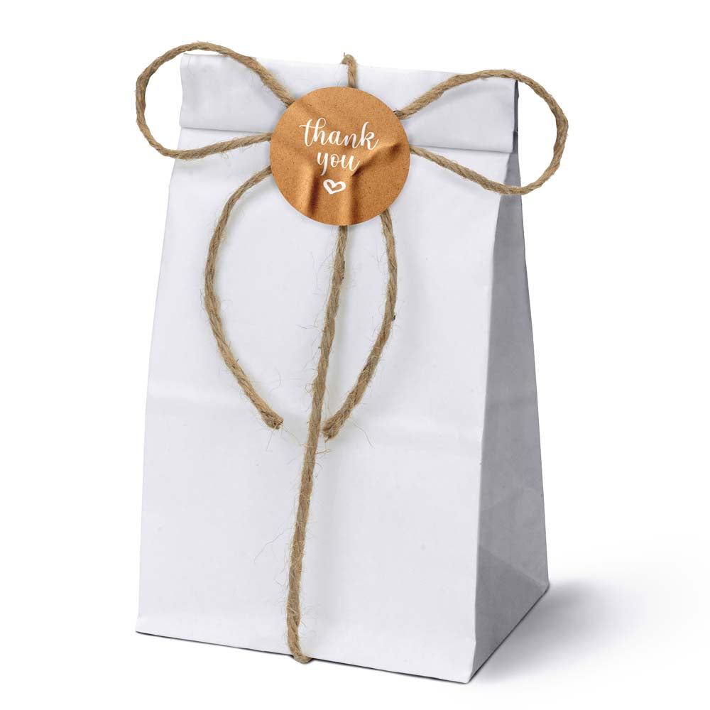 Torba papierowa klockowa 100x70x260mm Biała 1000szt.