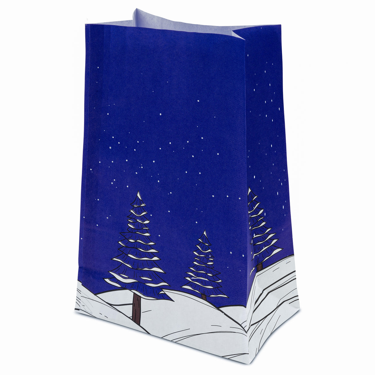 Torba papierowa świąteczna 160x80x270mm Choinka